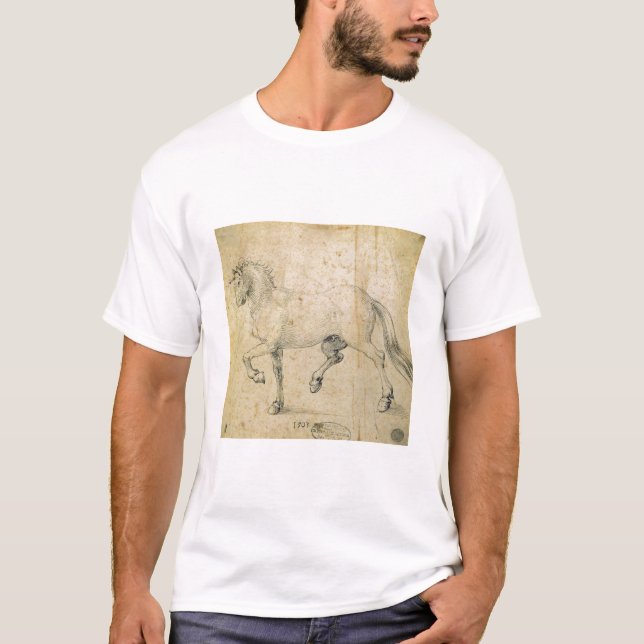 Pferd, 1503 (Feder auf Papier) T-Shirt (Vorderseite)
