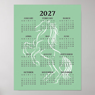 Pferd 2027 Kalender Poster