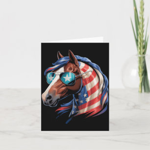 Pferd 4. Juli Pferdeliebhaber Amerikanische USA-Fl Karte