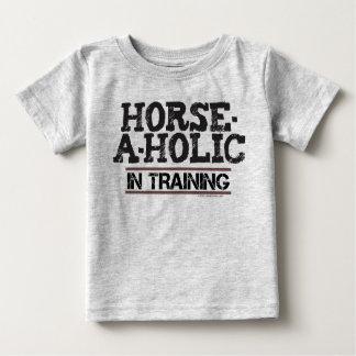 Pferd-a-Holic im Training Kleinkind Langschläfchen Baby T-shirt