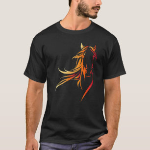 Pferd Abstract Vintage Reitsport T-Shirt