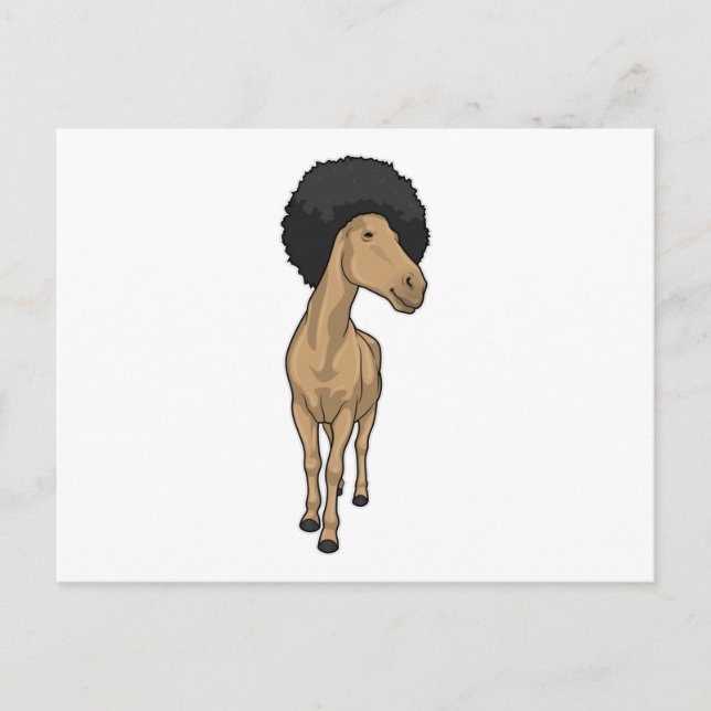 Pferd Afro Postkarte (Vorderseite)