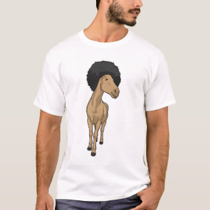 Pferd Afro T-Shirt
