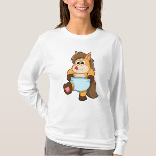 Pferd als Baby mit Windeln T-Shirt