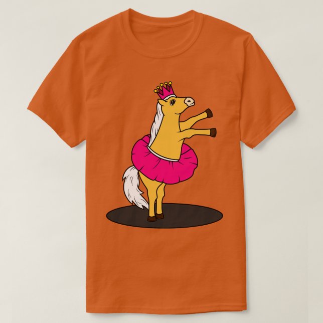 Pferd als Ballerina mit Rock T-Shirt (Design vorne)