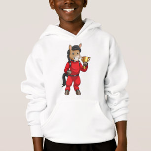 Pferd als Champion mit Trophäe Hoodie