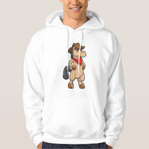Pferd als Cowboy Hoodie