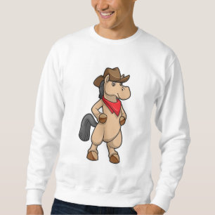 Pferd als Cowboy Sweatshirt