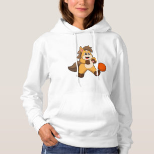 Pferd als Fußballspieler mit Fußball Hoodie