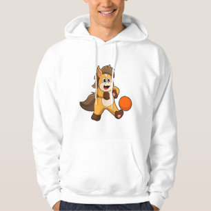 Pferd als Fußballspieler mit Fußball Hoodie