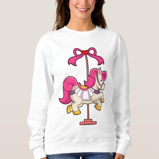 Pferd als Karussellpferd.PNG Sweatshirt (Vorderseite)