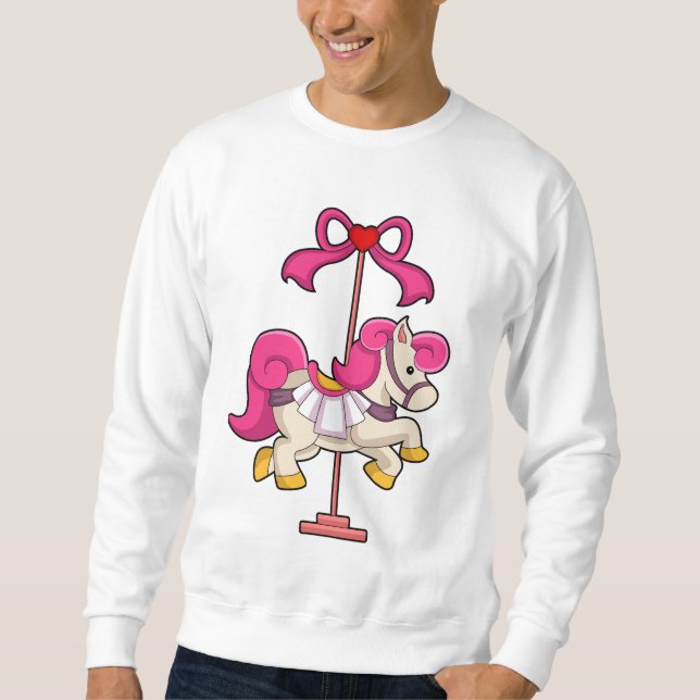Pferd als Karussellpferd.PNG Sweatshirt (Vorderseite)
