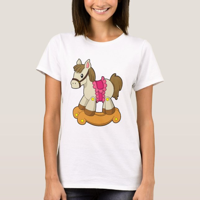 Pferd als Rockpferd.PNG T-Shirt (Vorderseite)