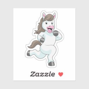 Pferd als Runner beim Laufen Aufkleber