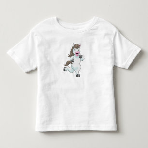 Pferd als Runner beim Laufen Kleinkind T-shirt