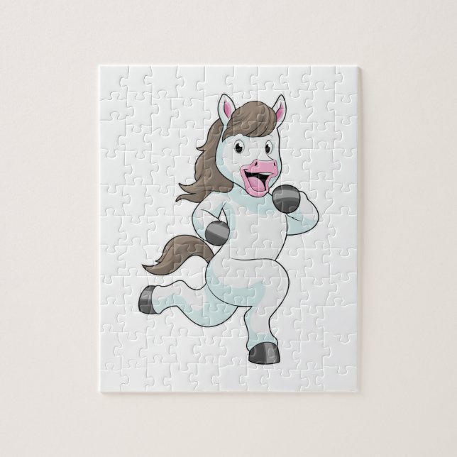 Pferd als Runner beim Laufen Puzzle (Vertikal)
