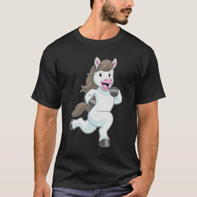 Pferd als Runner beim Laufen T-Shirt (Vorderseite)