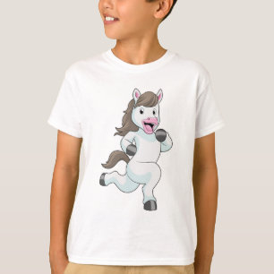 Pferd als Runner beim Laufen T-Shirt