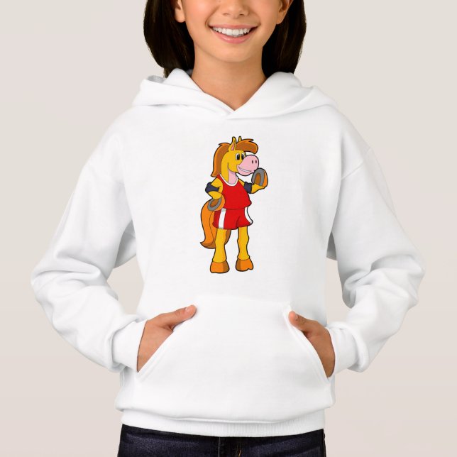 Pferd als Runner Hoodie (Vorderseite)