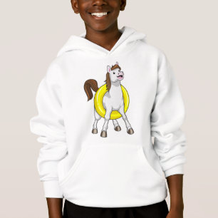 Pferd als Schwimmer mit Lifebouy Hoodie