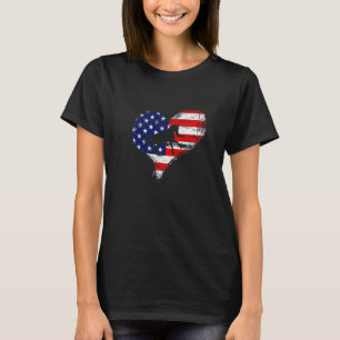 Pferd Amerikanische Flagge Herz Usa Patriotischer T-Shirt