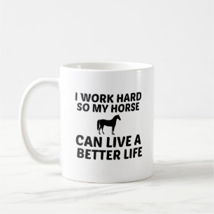 PFERD ARBEIT BESTER LEBEN KAFFEETASSE