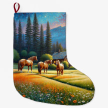Pferd auf Bauernhof Wildblumenwiese