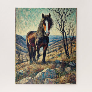 Pferd auf dem Hillside 500 Stück Puzzle