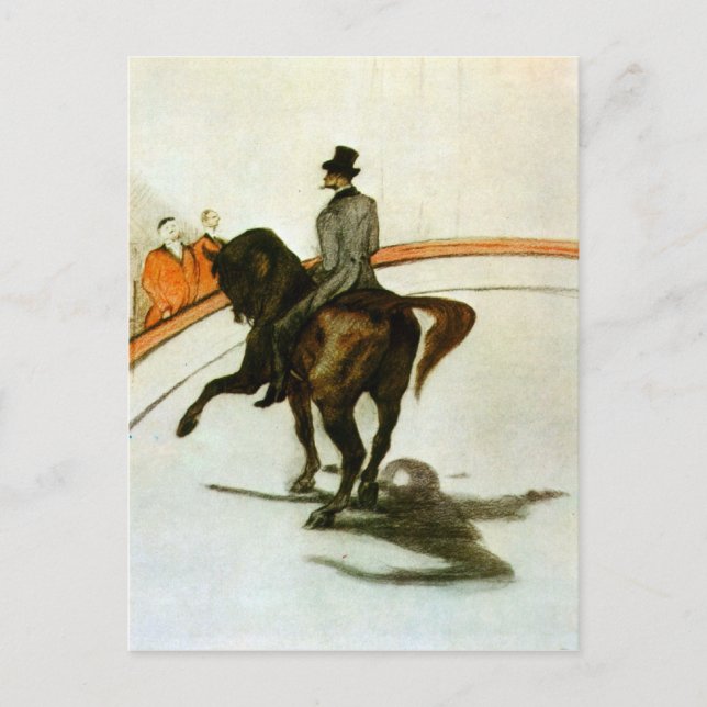 Pferd auf dem Ring von Toulouse-Lautrec Postkarte (Vorderseite)