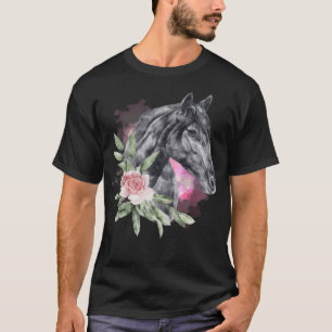 Pferd auf der Blume Sabrina Tiere T-Shirt