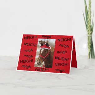 Pferd auf einer Weihnachtskarte Karte