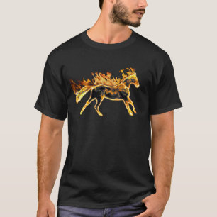 Pferd auf Feuer-T - Shirt
