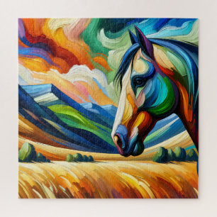 Pferd auf Grassland 600 Stück Puzzle