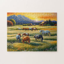 Pferd auf landwirtschaftlicher Wildblumenwiese
