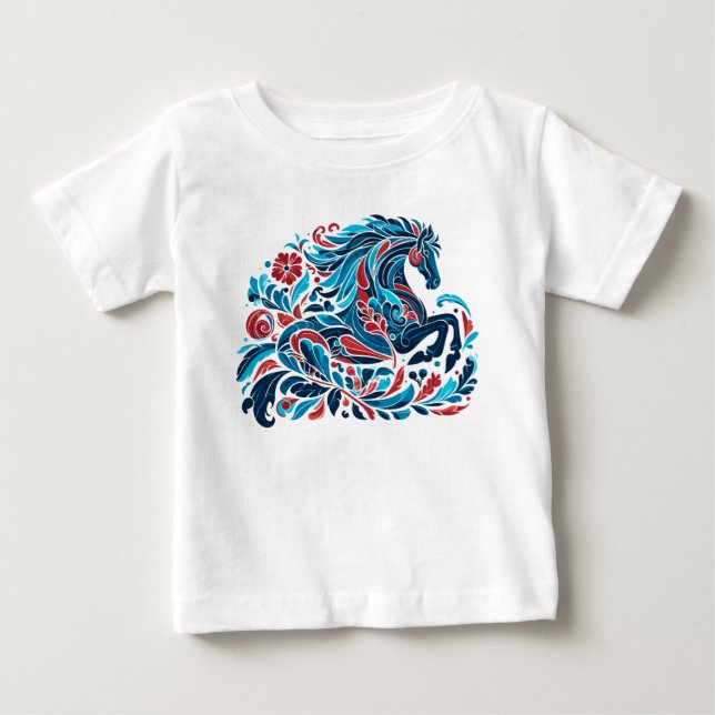 Pferd Baby T-shirt (Vorderseite)
