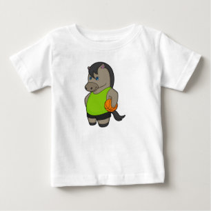 Pferd Basketballspieler Basketball Baby T-shirt