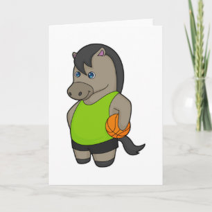 Pferd Basketballspieler Basketball Karte