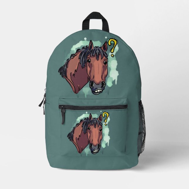 Pferd Bedruckter Rucksack (Vorderseite)