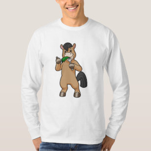 Pferd beim Essen Vegan T-Shirt