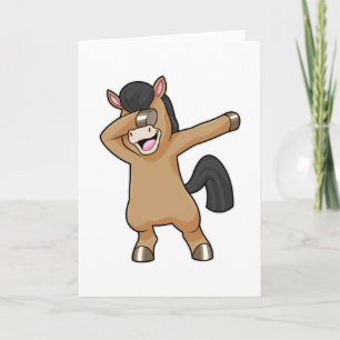 Pferd beim Hip-Hop-Tanz Dabbing Karte