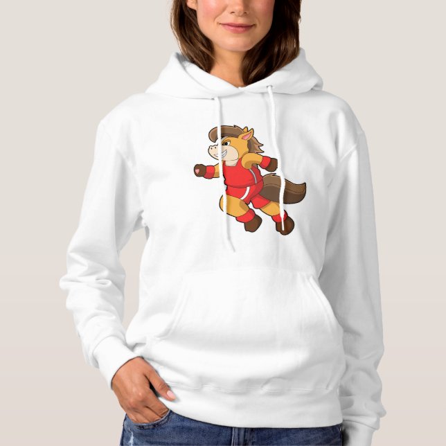 Pferd beim Laufen Hoodie (Vorderseite)
