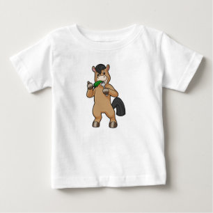 Pferd beim veganen Essen Baby T-shirt