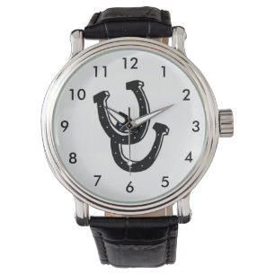 Pferd beschuht Schmiedehufschmied-Uhr Armbanduhr