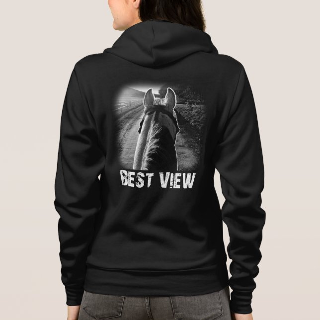 Pferd beste Aussicht von Pferdebackideen Geschenk  Hoodie (Rückseite)