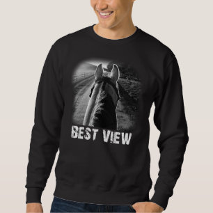 Pferd beste Aussicht von Pferdebackideen Geschenk Sweatshirt