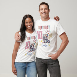 Pferd Birthday Girl Reittier Party Design T-Shirt
