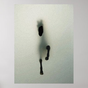 Pferd bricht durch den Nebel - Abstrakte Kunst Poster