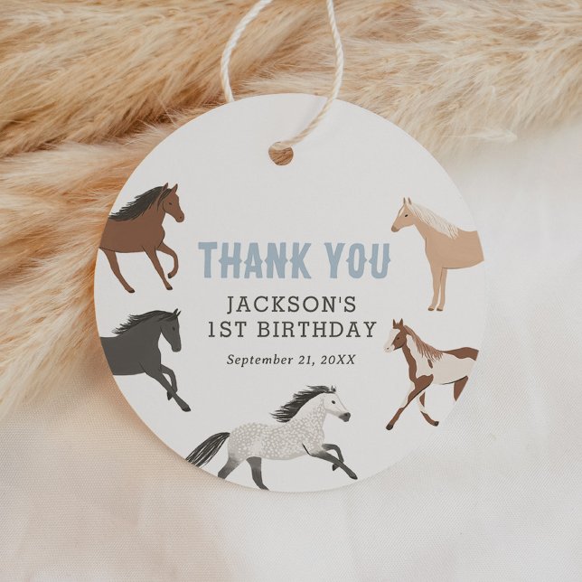 Pferd Cowboy Reitschiff Geburtstag Geschenkanhänger (Von Creator hochgeladen)