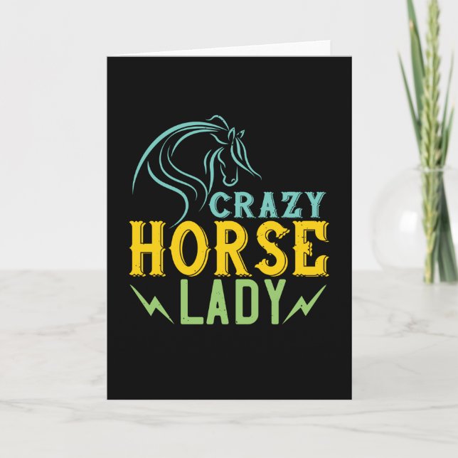 Pferd - Crazy Horse Lady Karte (Vorderseite)