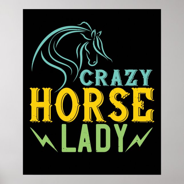 Pferd - Crazy Horse Lady Poster (Vorne)